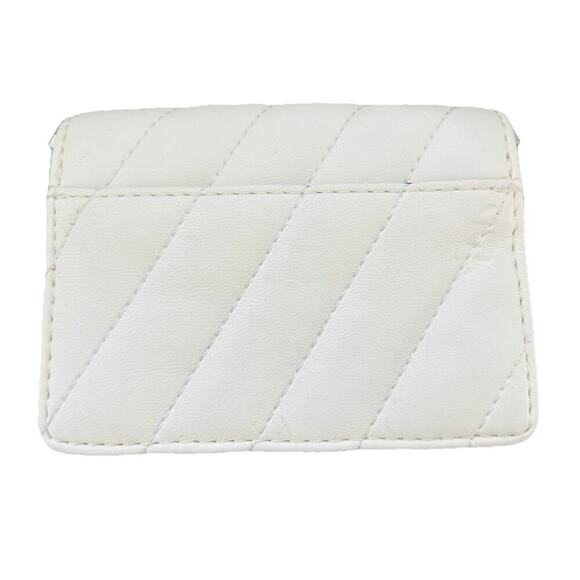 Michael Kors Mini Purse White Leather Chain Bag Quilted Prom Wedding Coin MK - Picture 4 of 16